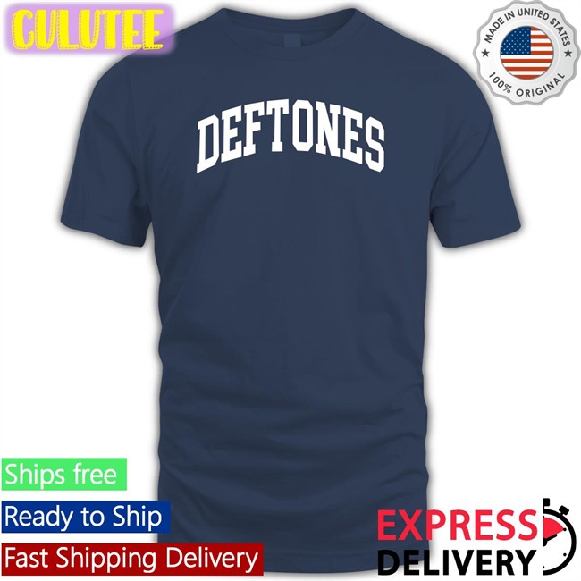 Deftones Black Collegiate Long Sleeve Tee Deftones Merch