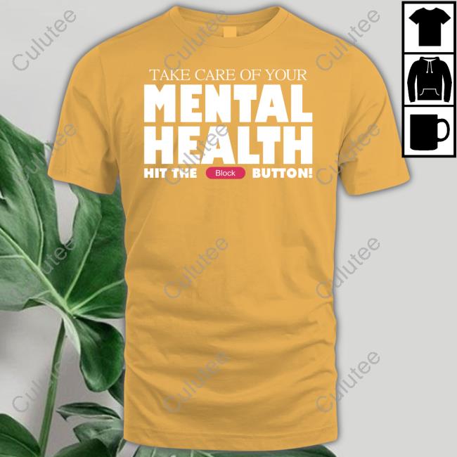 Gameboyjones Take Care Of Your Mental Health Hit The Block Button Tank Top Fanfiber