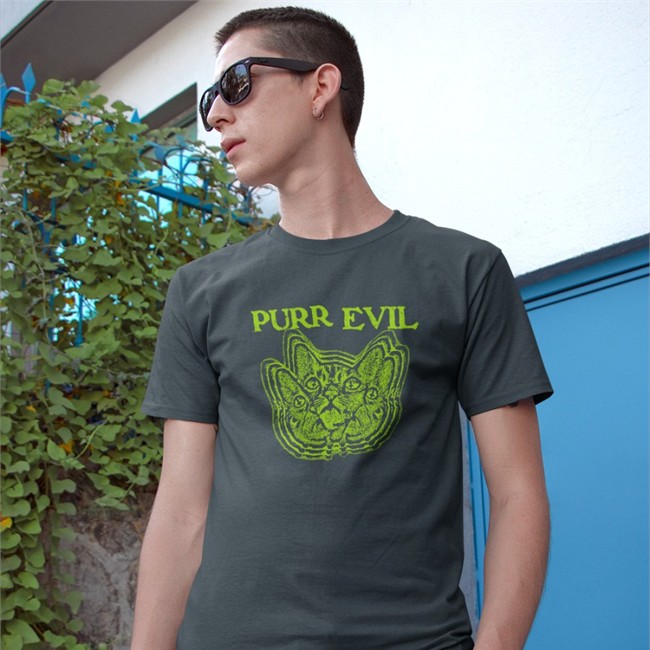 Purr Evil Tee Shirt Everpress
