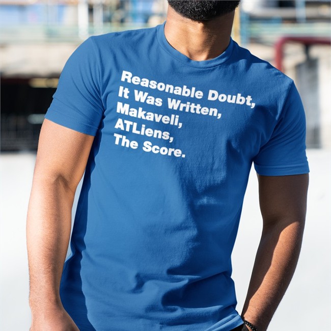 Mathhoffa Reasonable Doubt It Was Written Makaveli Atliens The Score T Shirt Black