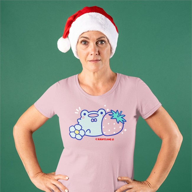 hel ReichenbachFriend The Frog Strawberries Tee Light Pink