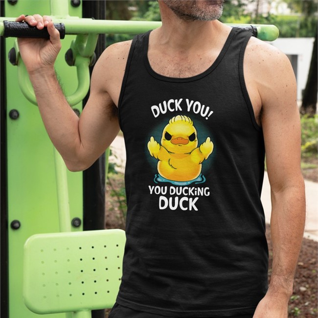 Qwertee Store Merch Duck You You Ducking Duck Long Sleeve QwerTee