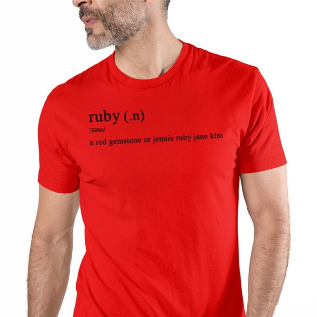 Lovesick Girl Ruby Roobe A Red Gemstone Or Jennie Ruby Jane Kim Shirt Blinkyy11