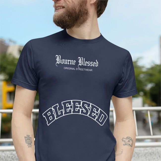 Bourne Drip Merch Bourne Blessed Original Streetwear Blessed TShirt Black Kendrick Bourne Poly