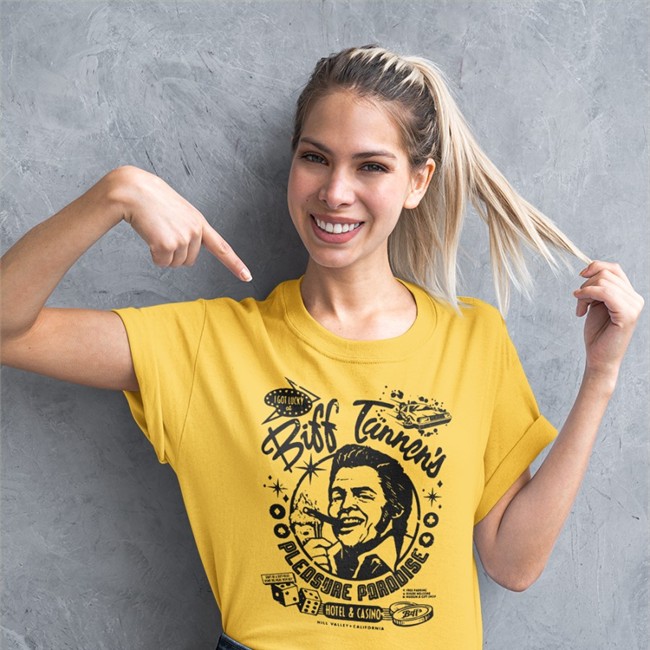 Fright-Rags Merch Biff Tannen's Pleasure Paradise Tee