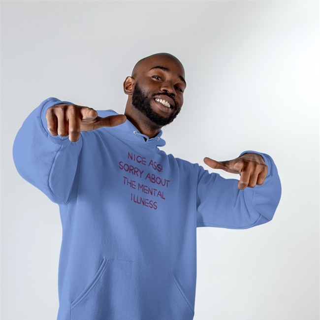 Nice Ass Sorry About The Mental Illness Tee Shirtsthtgohard Light Pink