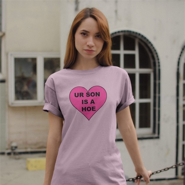 Shirtsthtgohard Ur Son Is A Hoe Baseball Sleeve Tee White