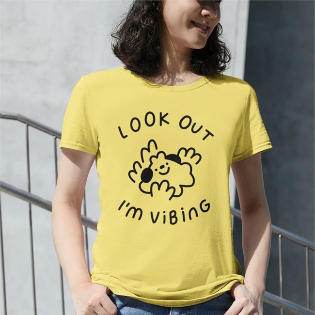 Hey Hey Momo Shop Merch Look Out I'm Vibing T-Shirt Offical Momo Draws