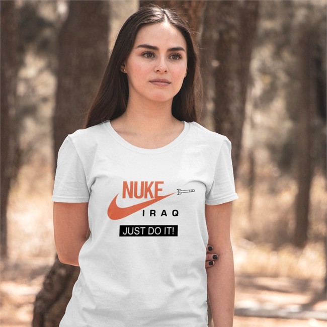 Nuke Iraq Just Do It Limited Edition Tee White New
