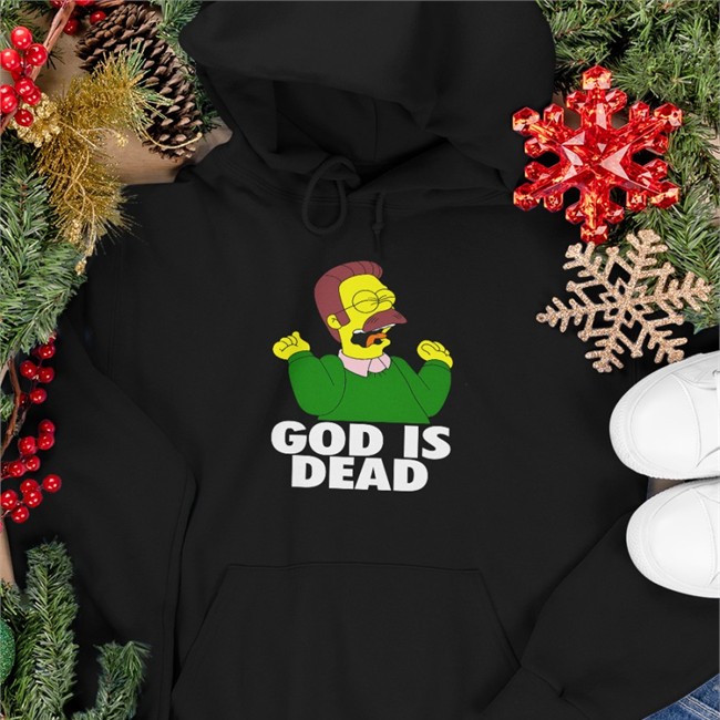 Shirts That Go Hard Ned Flanders God Is Dead Shirt The Simpsons