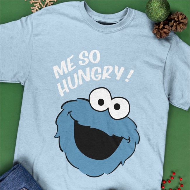 Me So Hungry Meme Cookie Monster T-Shirt Hollow Point