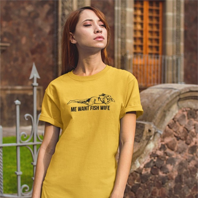 Me Want Fish Wife Hoodie Broadsideprintanddesign