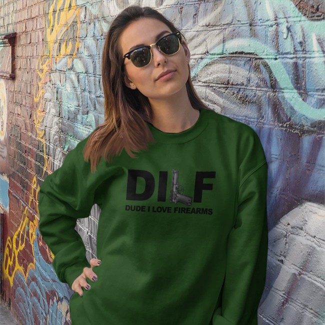 DILF Dude I Love Firearms Hoodie Bunker Branding
