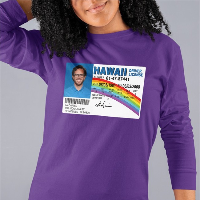 Mcdaniel Hawaii Driver License Shirt Funny