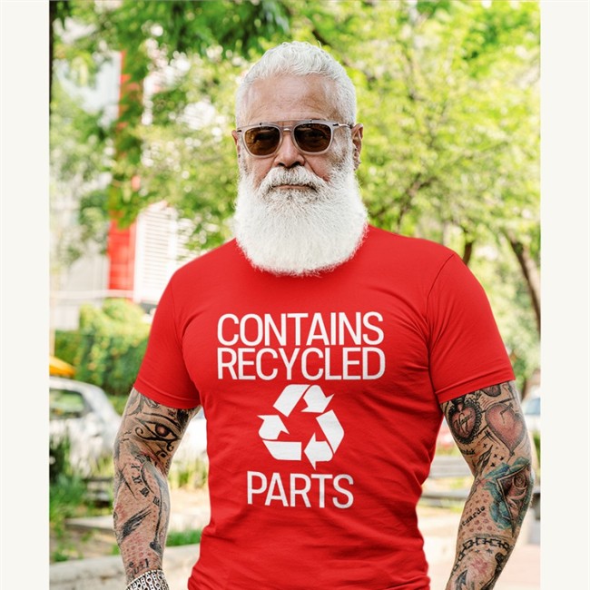 Contains Recycled Parts Shirt Black