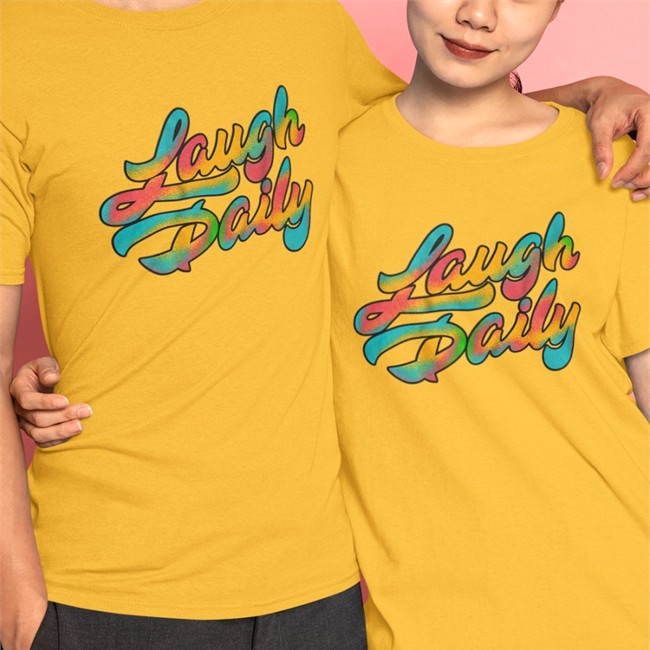 Jstu Colorful Laugh Daily T Shirt