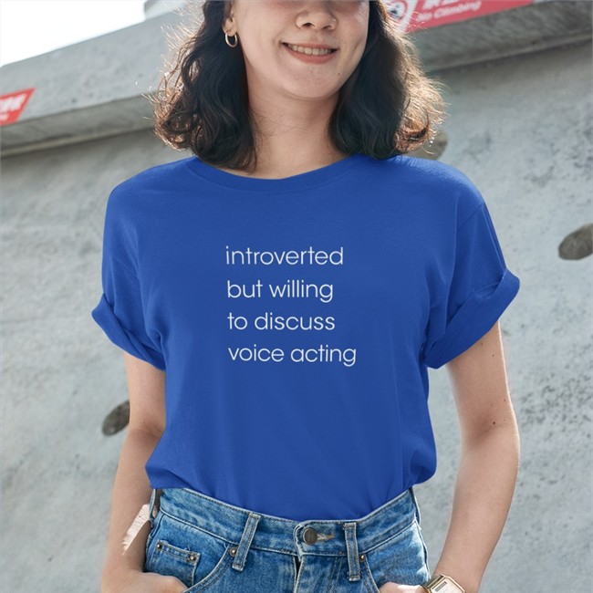 Introverted But Willing To Discuss Voice Acting Tee Shirt Streamelements Merch June Yoon
