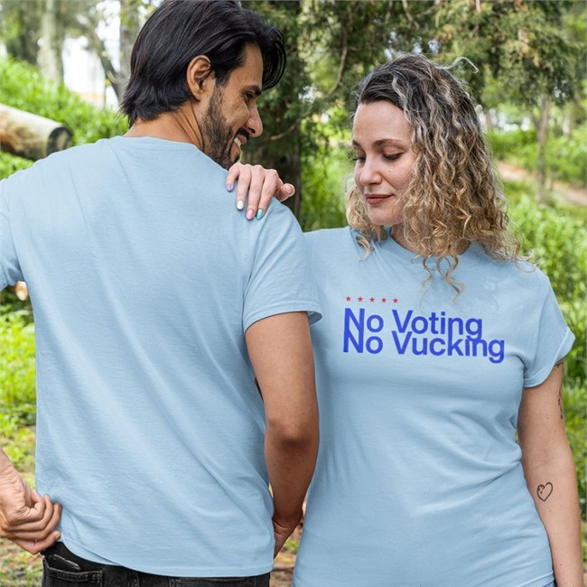 No Voting No Vucking T Shirts Blk Trina And Saucy Santana