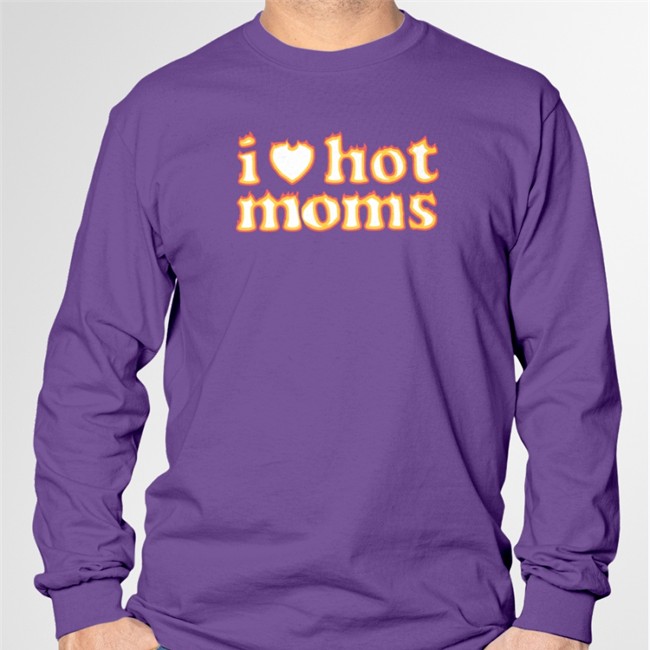 Dannyduncan69 Danny Duncan Merchandise I Heart Hot Moms Flame White T Shirt