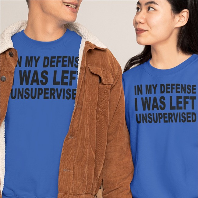 Happy ish cop In My Defense I Was Left Unsupervised Shirts