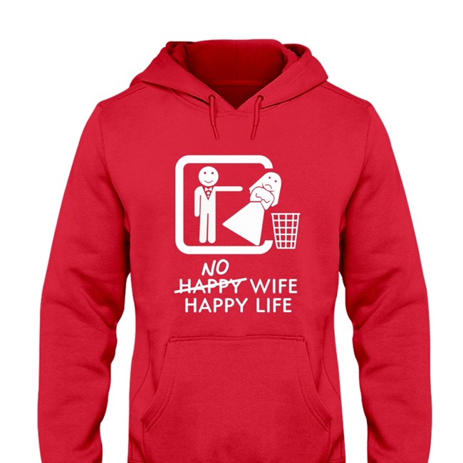 No Happy Wife Happy Life Classic Tee Shirt Black Murder X Bryan