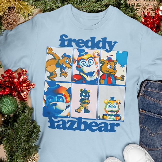 Five Nights At Freddy's Freddy Fazbear Grid Boyfriend Fit Girls Hoodie
