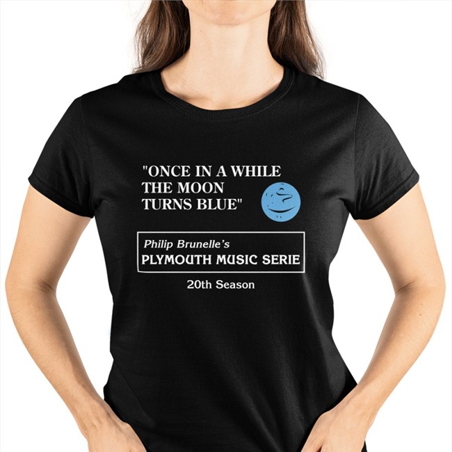 Once In A While The Moon Turns Blue T Shirt Black