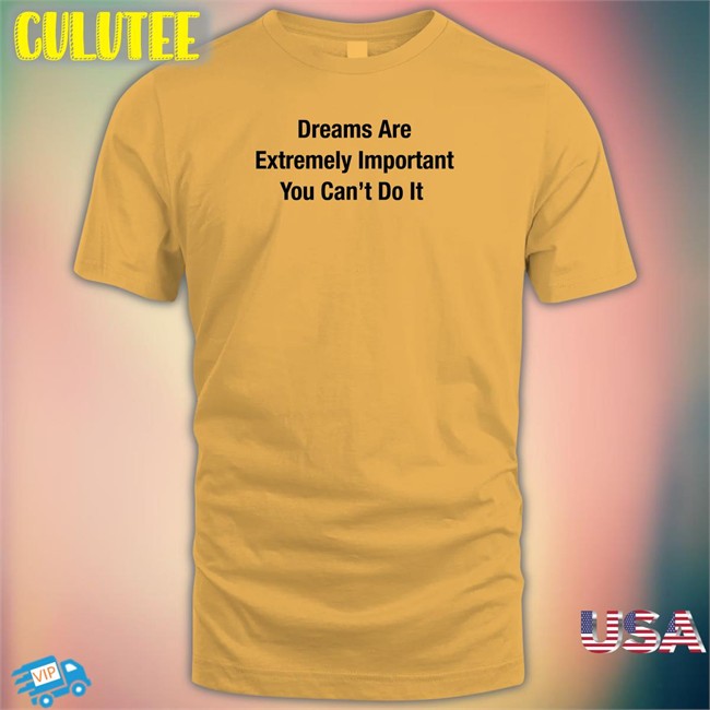 Dreams Are Extremely Important You Can't Do It T-Shirt